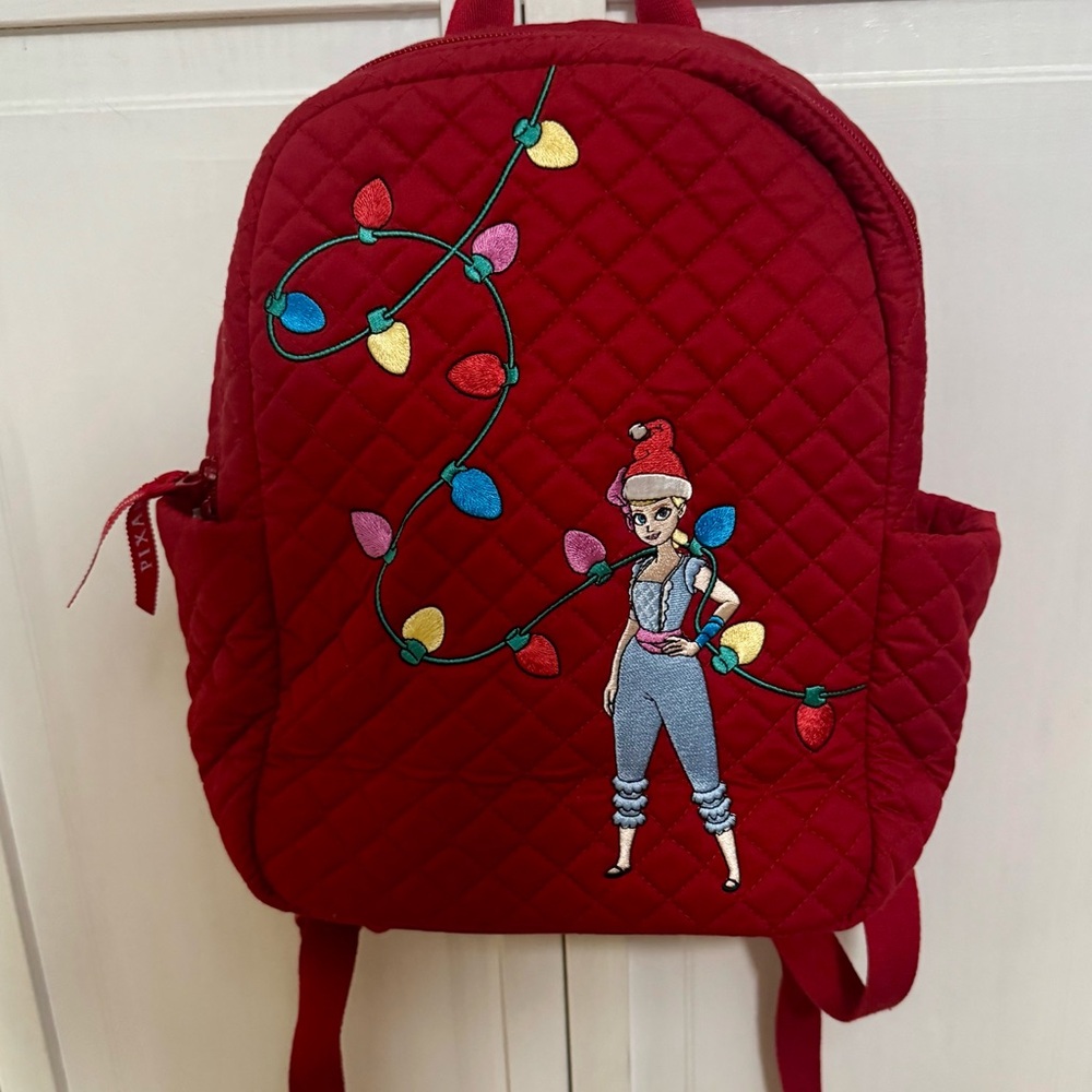 Vera Bradley Red Toy Story themed Christmas Quilted Small Backpack